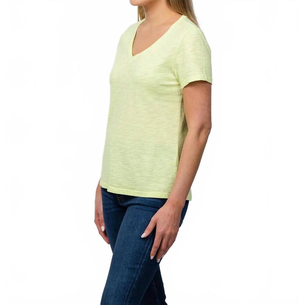 NEW ELLIOTT LAUREN short sleeve v-neck tee in mojito - Picture 4 of 5